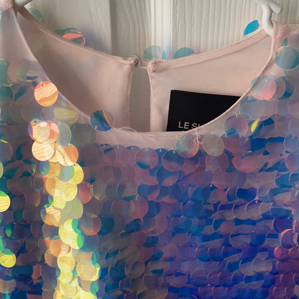Le Superbe Mimosa Sequined T Shirt Top Shimmery Oversized Tee Size 2 - Picture 8 of 17